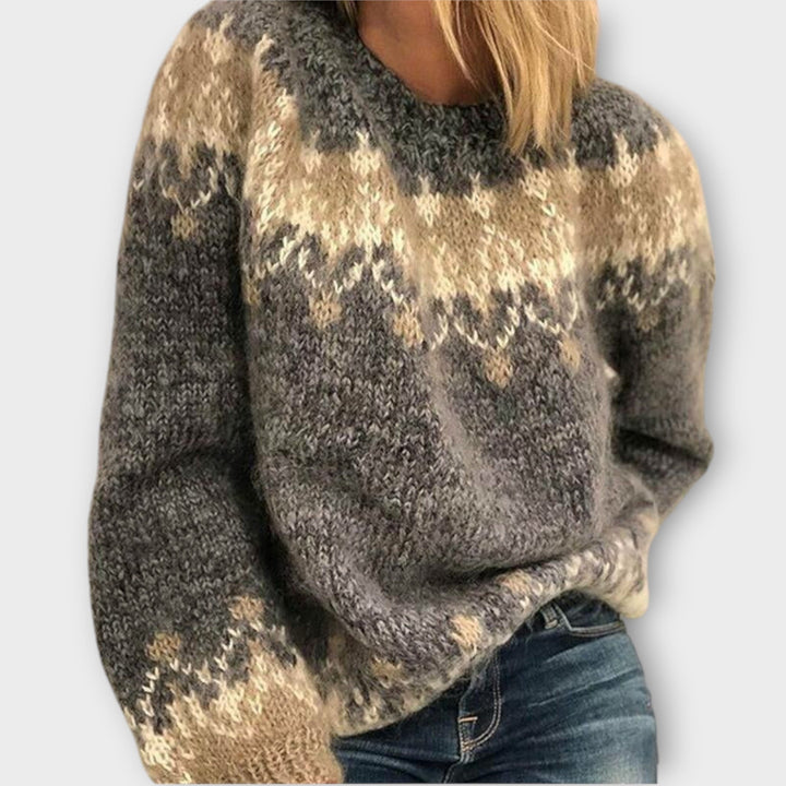Heather - Comfortable knitted cotton sweater
