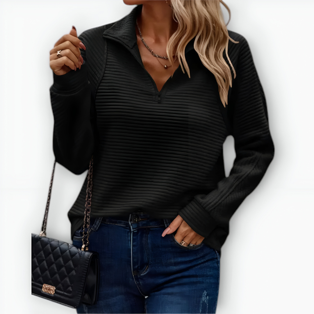 Lotti - Elegant lightweight blouse with metal rail