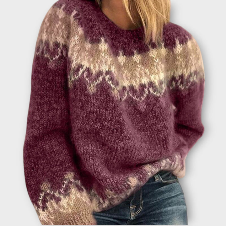 Heather - Comfortable knitted cotton sweater