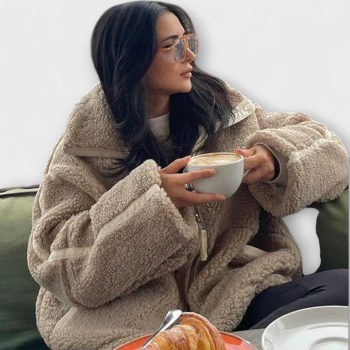 Léna | Kellemes kényelem sherpa fleece dzseki