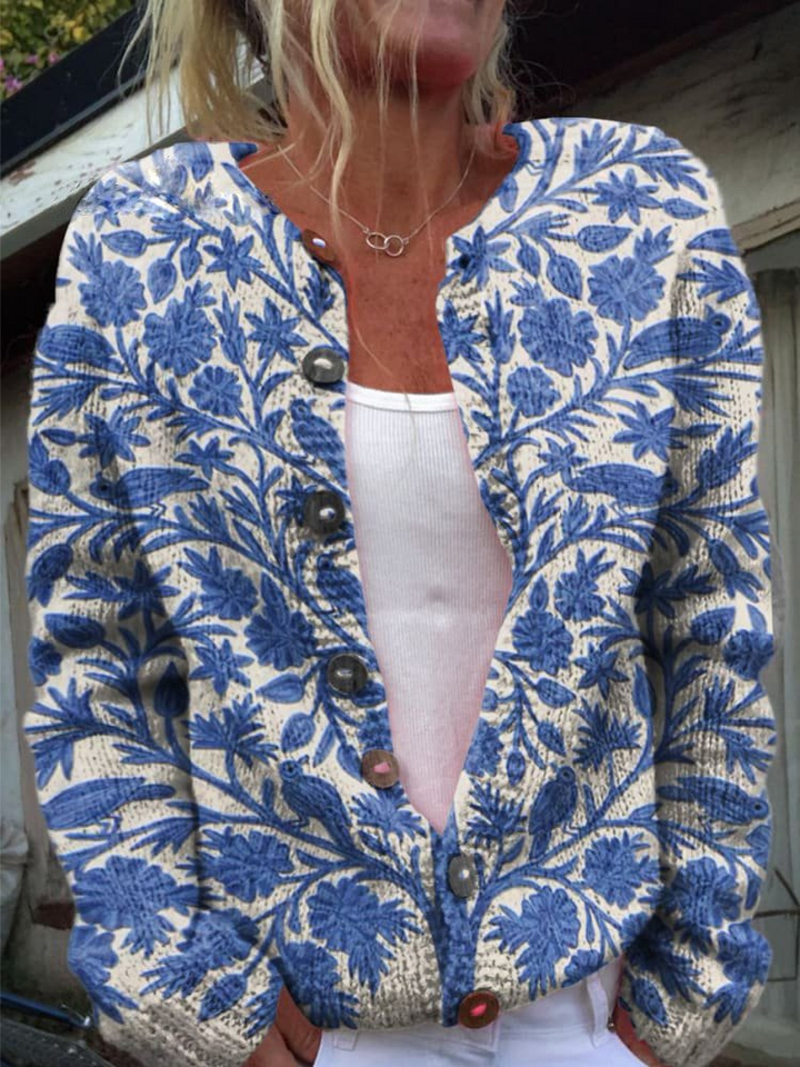 Eliza | Elegáns virág mintás kardigán