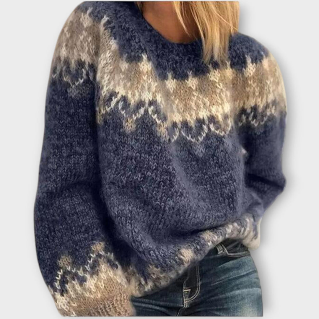 Heather - Comfortable knitted cotton sweater