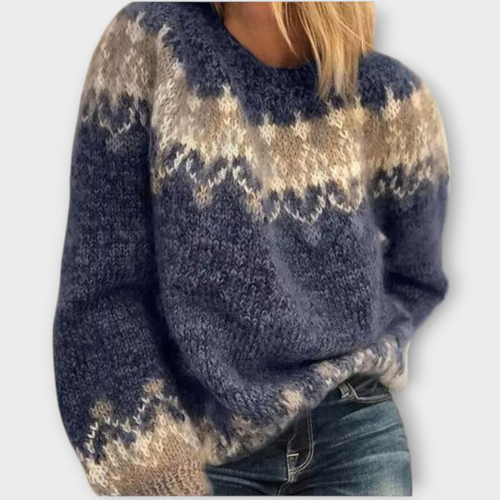 Heather - Comfortable knitted cotton sweater