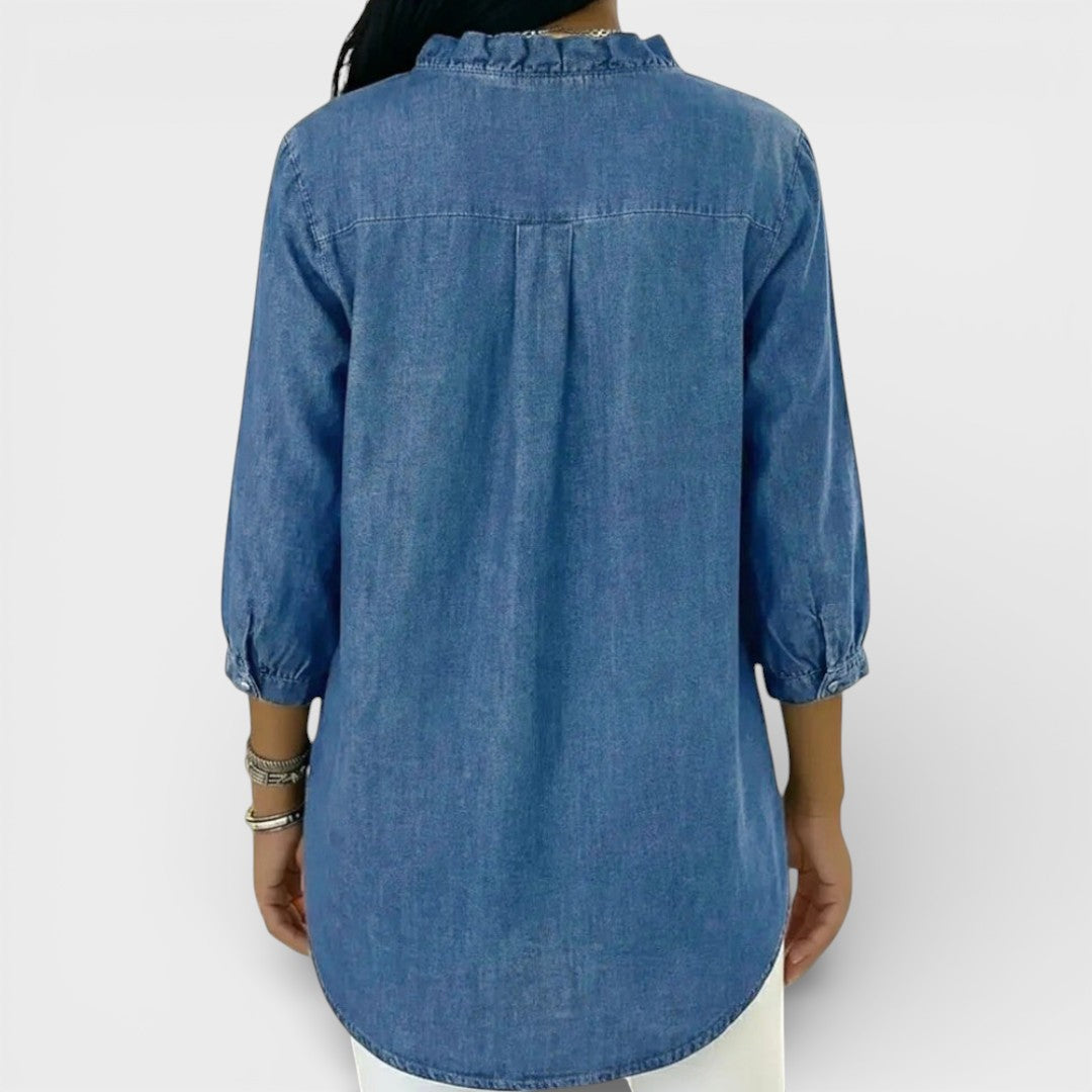 Elena™ | Elegáns blúz fodrokkal