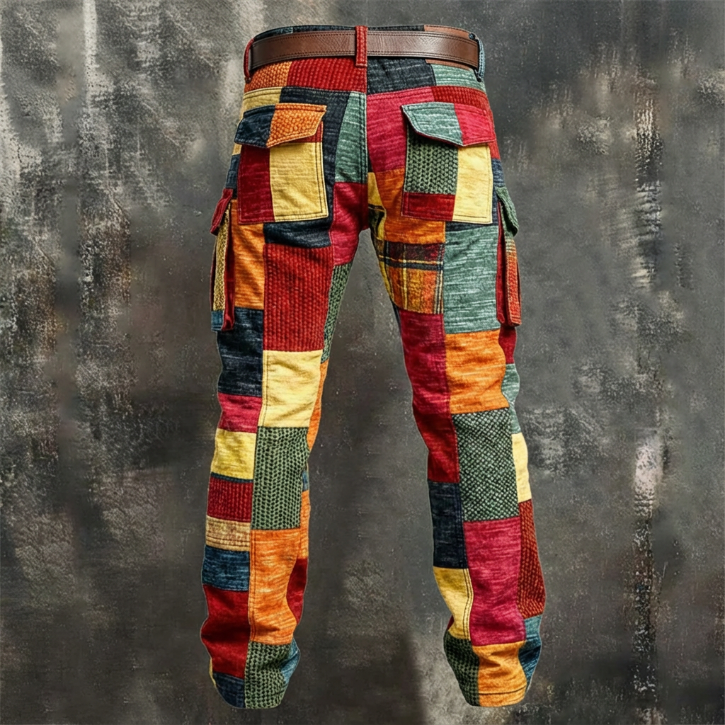 Soren™ – Férfi cargo nadrág patchwork dizájnnal