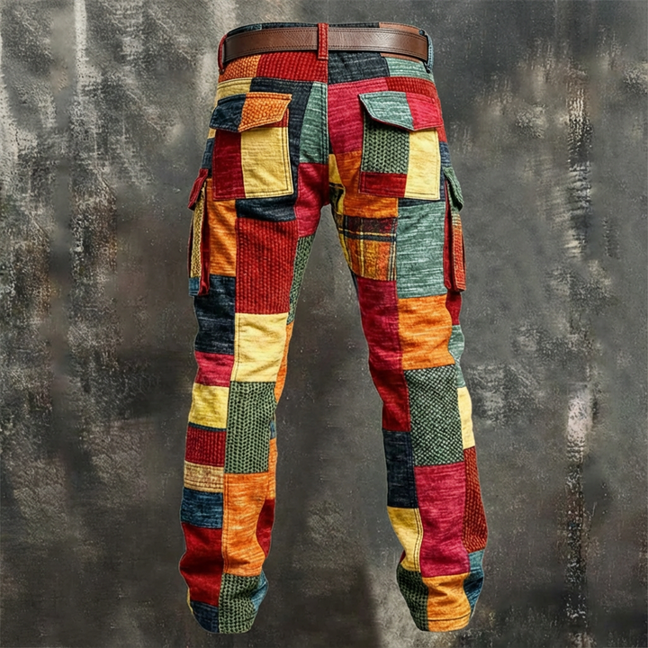 Soren™ – Férfi cargo nadrág patchwork dizájnnal