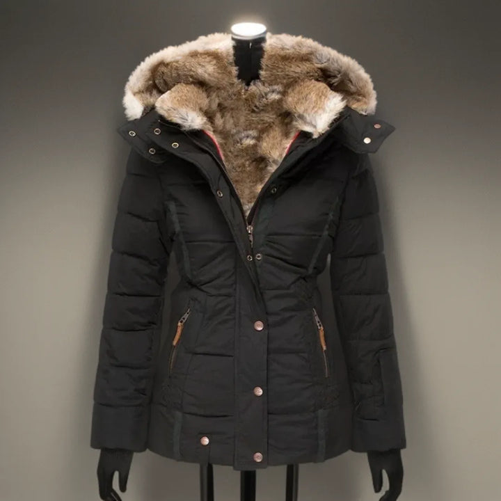 Dália | Elegáns műszőr húzós pufferdzseki