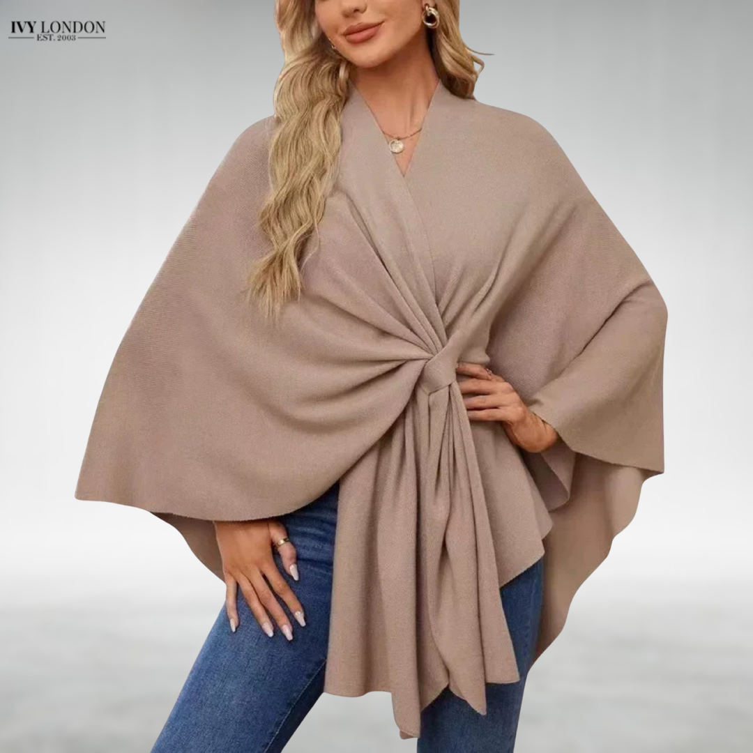 Eszter | Elegáns drapérral készült kardigán hasfedéssel