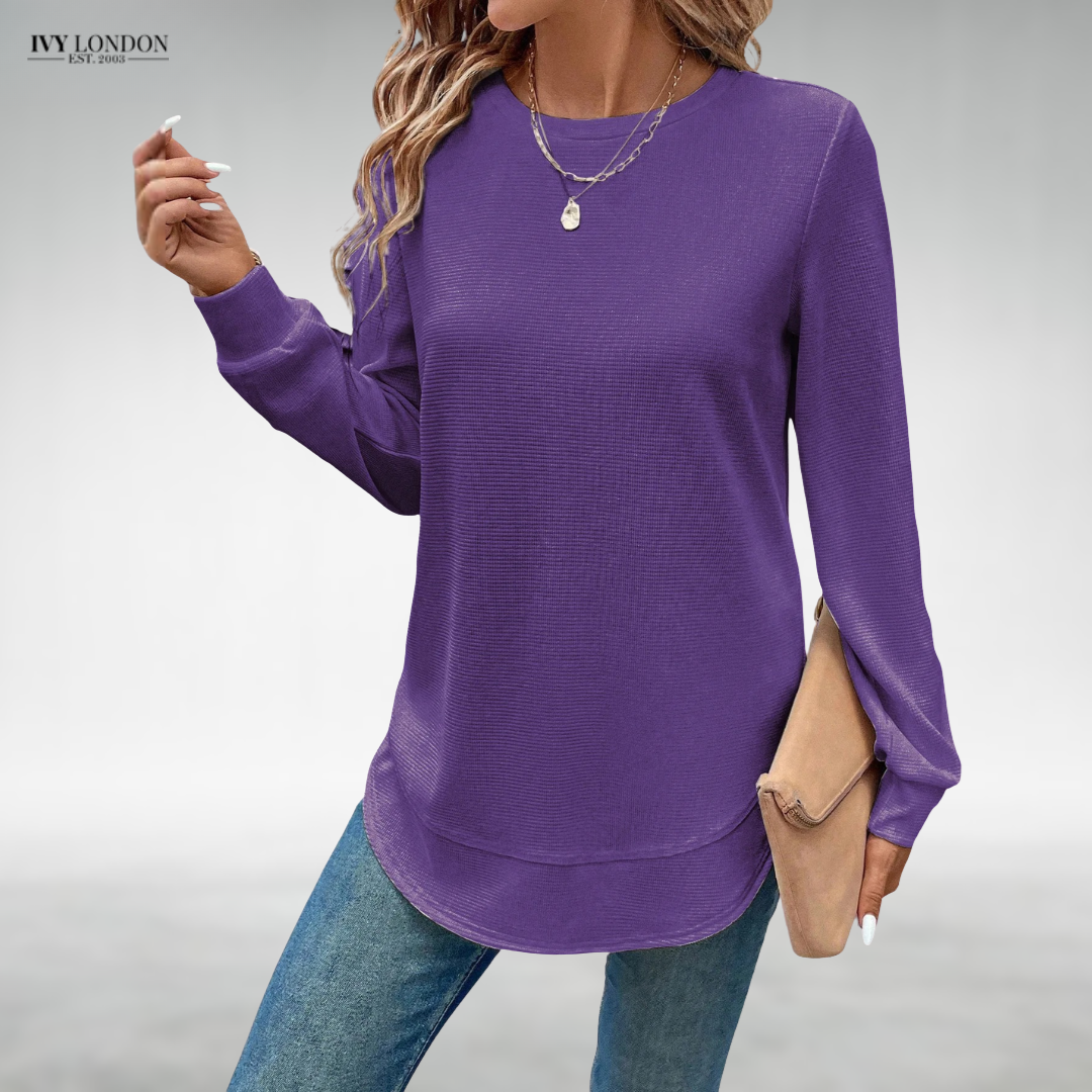 Kincső | Kényelmes hosszú ujjú felső hasfedéssel