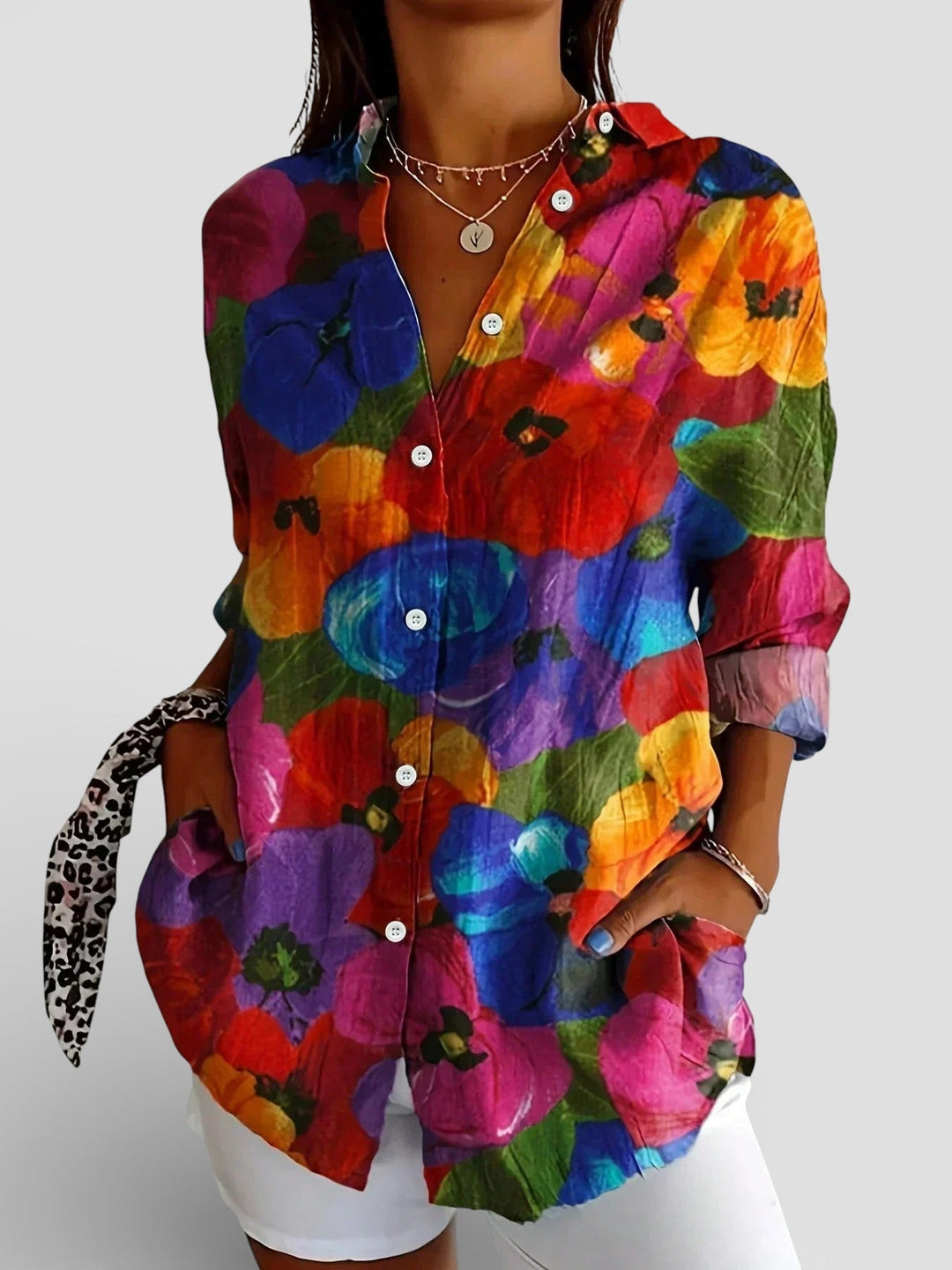 Nina™ | Színes mintás blúz