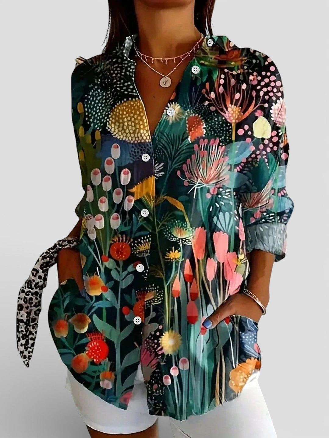 Nina™ | Színes mintás blúz