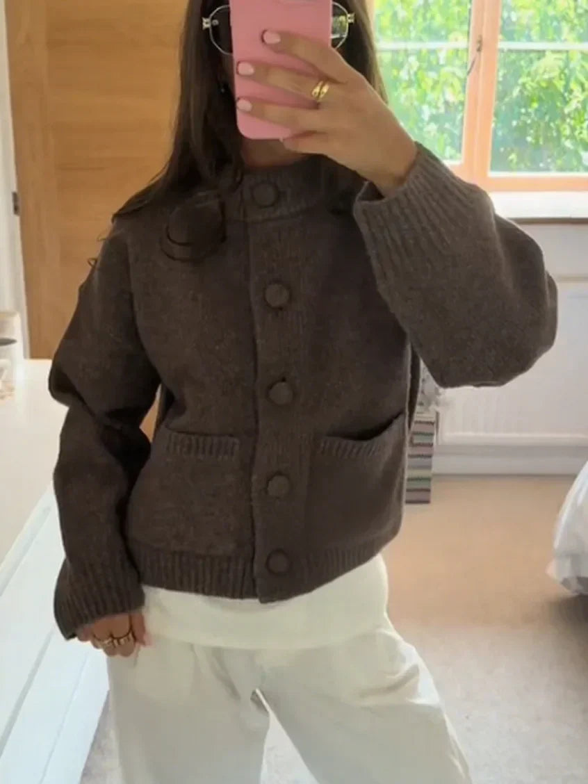 Virág | Elegáns rövid kardigán