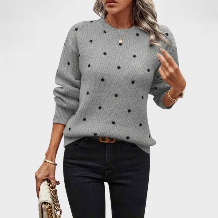 Bíborka - Kötött pöttyös hálóing