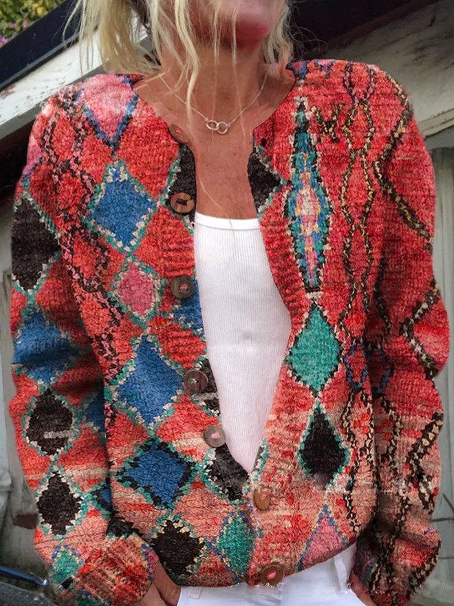 Virág | Elegáns virágos kardigán kardigán hasfedéssel