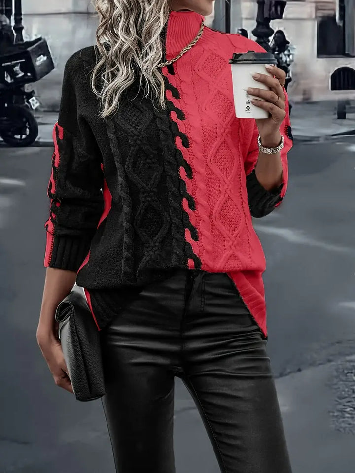 Dália | Elegáns csíkos garbós kardigán