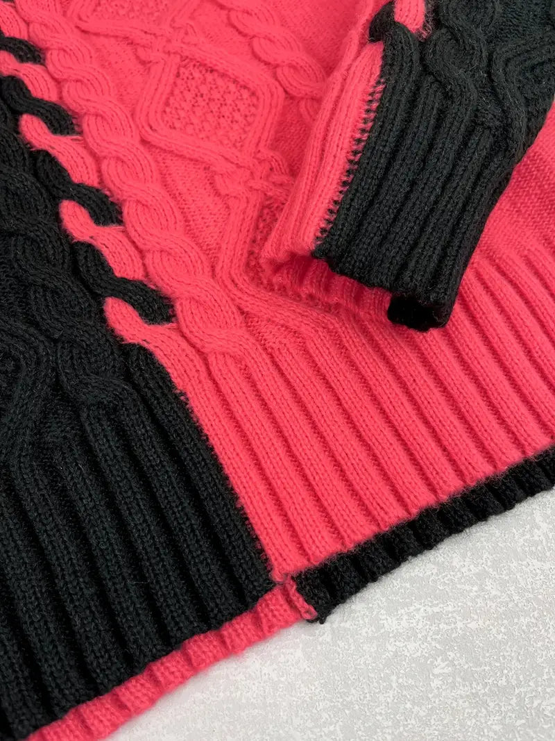 Dália | Elegáns csíkos garbós kardigán